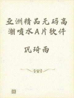 亚洲精品无码高潮喷水A片软件