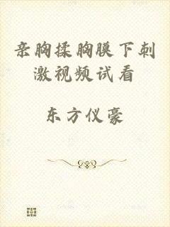 亲胸揉胸膜下刺激视频试看