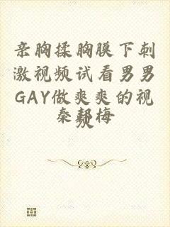 亲胸揉胸膜下刺激视频试看男男GAY做爽爽的视频