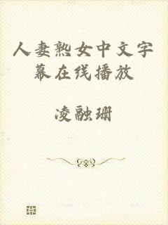 人妻熟女中文字幕在线播放
