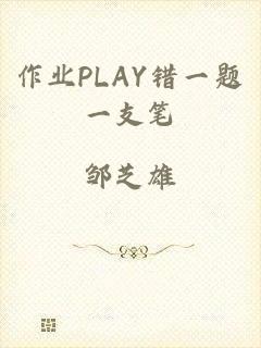 作业PLAY错一题一支笔