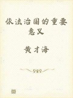 依法治国的重要意义