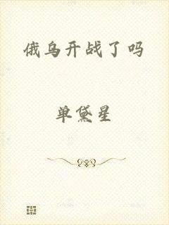 俄乌开战了吗