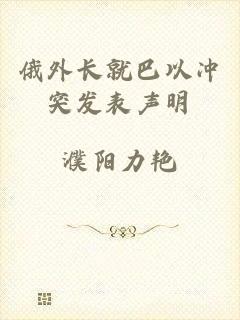 俄外长就巴以冲突发表声明