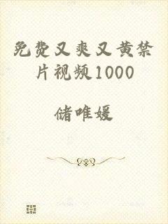 免费又爽又黄禁片视频1000