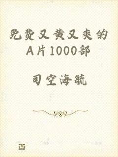 免费又黄又爽的A片1000部