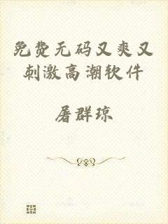 免费无码又爽又刺激高潮软件