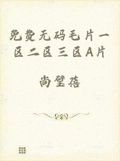 免费无码毛片一区二区三区A片