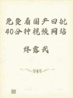 免费看国产曰批40分钟视频网站