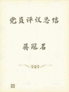 党员评议总结