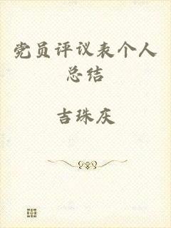 党员评议表个人总结