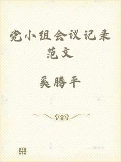 党小组会议记录范文