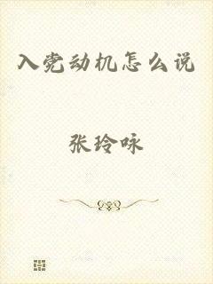 入党动机怎么说
