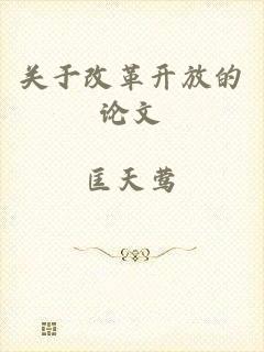关于改革开放的论文