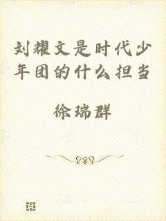 刘耀文是时代少年团的什么担当
