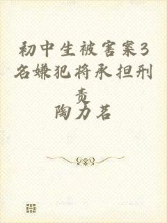 初中生被害案3名嫌犯将承担刑责