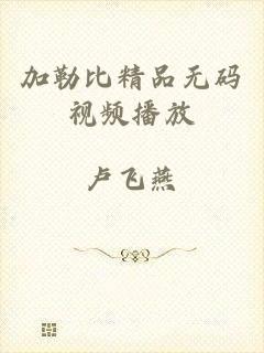 加勒比精品无码视频播放