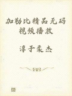 加勒比精品无码视频播放