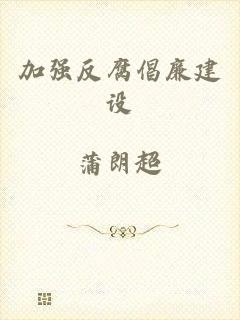 加强反腐倡廉建设
