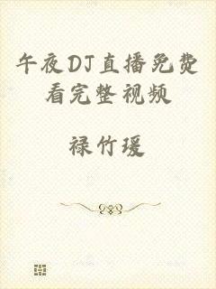 午夜DJ直播免费看完整视频