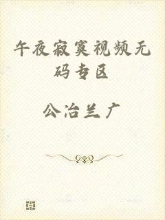 午夜寂寞视频无码专区