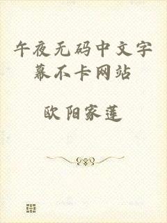 午夜无码中文字幕不卡网站