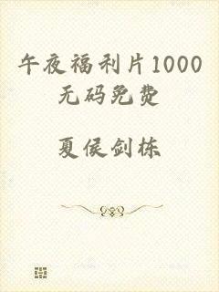 午夜福利片1000无码免费