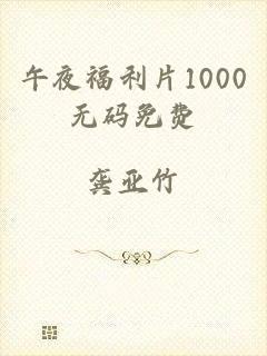 午夜福利片1000无码免费