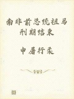 南非前总统祖马刑期结束