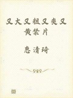 又大又粗又爽又黄禁片