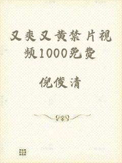 又爽又黄禁片视频1000免费