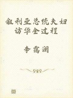 叙利亚总统夫妇访华全过程