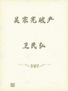 吴宗宪破产
