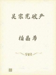 吴宗宪破产