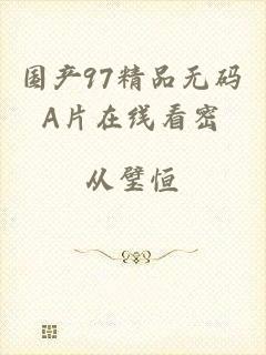 国产97精品无码A片在线看密