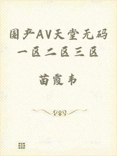 国产AV天堂无码一区二区三区