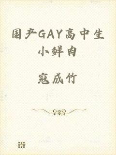 国产GAY高中生小鲜肉