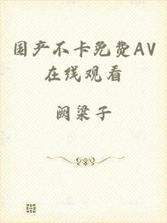 国产不卡免费AV在线观看