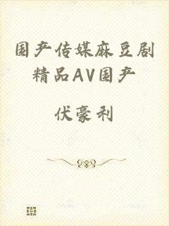 国产传媒麻豆剧精品AV国产