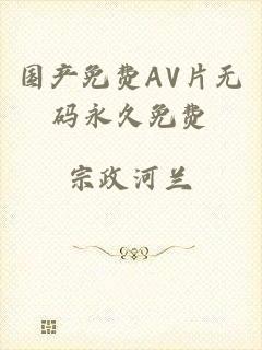 国产免费AV片无码永久免费