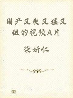 国产又爽又猛又粗的视频A片