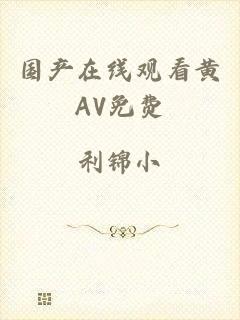 国产在线观看黄AV免费