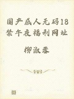 国产成人无码18禁午夜福利网址