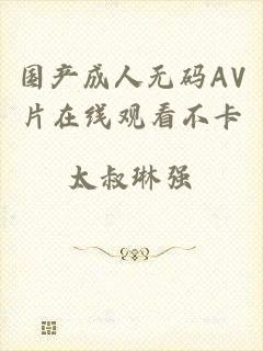 国产成人无码AV片在线观看不卡