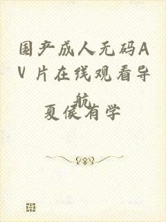 国产成人无码Aⅴ片在线观看导航