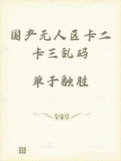 国产无人区卡二卡三乱码