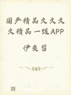 国产精品久久久久精品一级APP