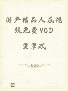 国产精品人成视频免费VOD