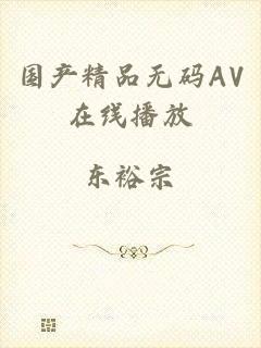 国产精品无码AV在线播放