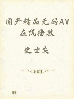 国产精品无码AV在线播放